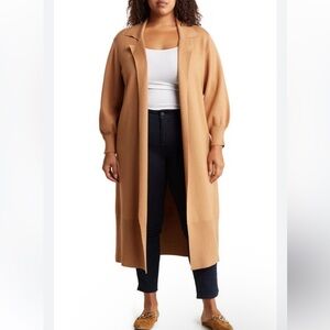 Long Tan/Camel Maxi length Duster Cardigan: By Design